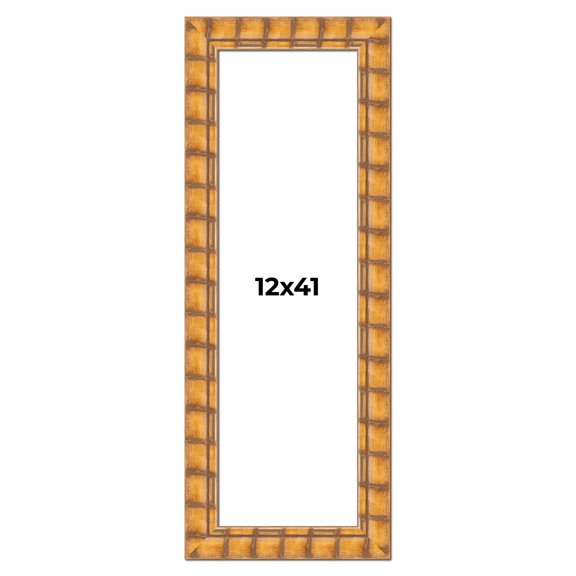 12x41 Frame Beige Real Wood Picture Frame Width 3 inches | Interior Frame Depth 0.5 inches |