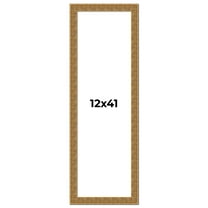 12x41 Frame Black and Gold Distressed Solid Wood Sonoma Picture Frame | 1.625 Inch Moulding Width |