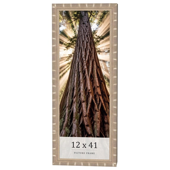 12x41 Frame Silver Real Wood Picture Frame Width 1.5 inches | Interior Frame Depth 0.5 inches |