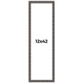 thumbnail image 1 of 12x42 Frame Black Brown Chestnut Mosaic Solid Wood Picture Frame | 1.125 Inch Moulding Width |, 1 of 8