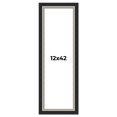 thumbnail image 1 of 12x42 Frame Black Real Wood Picture Frame Width 2.25 Inches | Interior Frame Depth 0.5 Inches |, 1 of 8