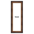 thumbnail image 1 of 12x42 Frame Brown Walnut Gold Ornate Trim Solid Wood Plein Air Picture Frame | 3 Inch Moulding, 1 of 8