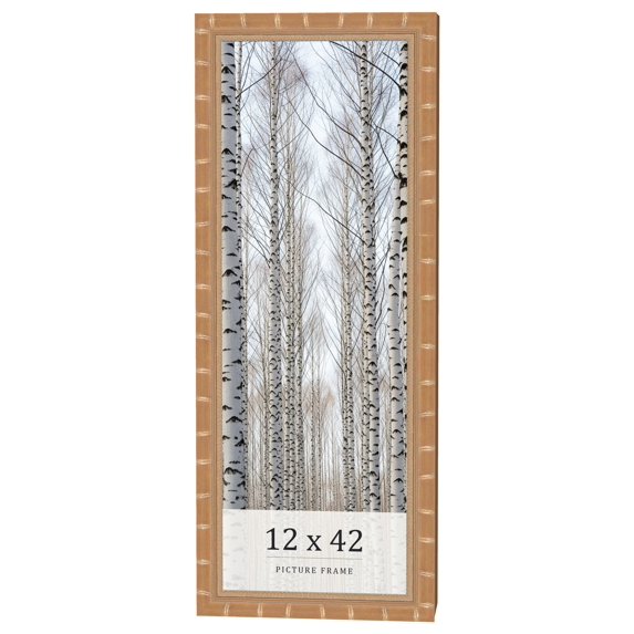 12x42 Frame Gold Real Wood Picture Frame Width 1.5 inches | Interior Frame Depth 0.5 inches |