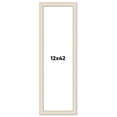 thumbnail image 1 of 12x42 Frame White Real Wood Picture Frame Width 1.75 inches | Interior Frame Depth 0.5 inches |, 1 of 8