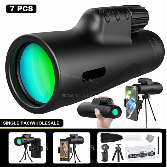 10x42 Powerful Zoom HD Portable Powerful Monocular Long Range Professional Telescope Binoculars for Hunting