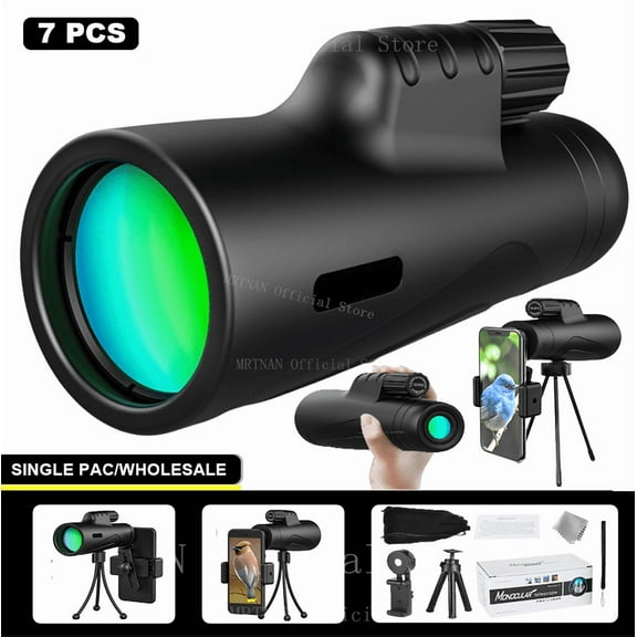 12x42 Powerful Zoom HD Portable Powerful Monocular Long Range Professional Telescope Binoculars for Hunting