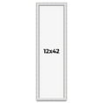 thumbnail image 1 of 12x42 Shadow Box Frame Silver | 1.625 Inches Deep Real Wood Contemporary Shadowbox Display Frame |, 1 of 7