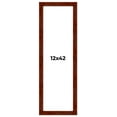 thumbnail image 1 of 12x42 Walnut Brown Veneer Real Wood Picture Frame Width 1.75 inches | Interior Frame Depth 0.5, 1 of 8