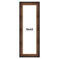 thumbnail image 1 of 12x43 Frame Brown Walnut Gold Ornate Trim Solid Wood Plein Air Picture Frame | 3 Inch Moulding, 1 of 8