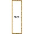 thumbnail image 1 of 12x43 Frame Gold Bamboo Solid Wood Picture Frame | 1 Inch Moulding Width | Interior Frame Depth, 1 of 8