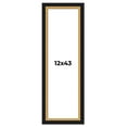 thumbnail image 1 of 12x43 Frame Gold Real Wood Picture Frame Width 2.25 Inches | Interior Frame Depth 0.5 Inches |, 1 of 8