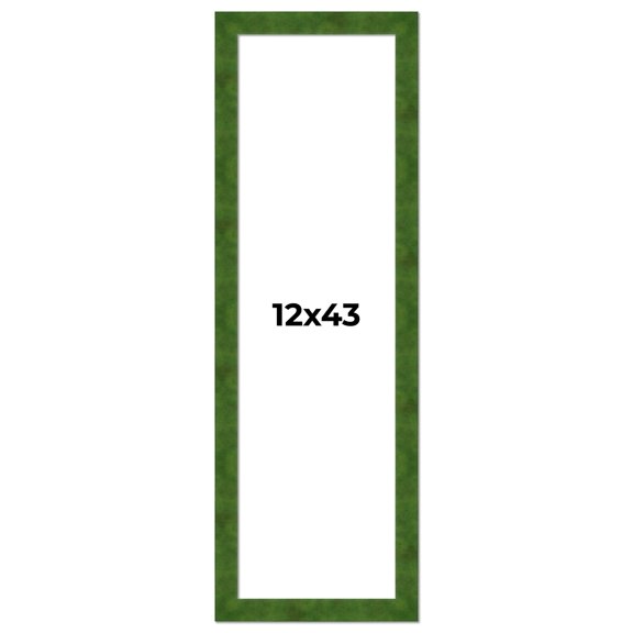 12x43 Frame Green Burl Solid Wood Picture Frame | 1.75 Inches Moulding Width | Interior Frame Depth