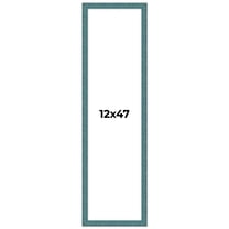 12x47 Frame Blue Rustic Barnwood Solid Wood Picture Frame Width 1.25 Inches | Interior Depth 0.5