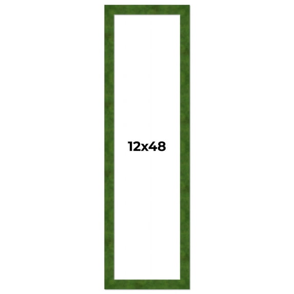 12x48 Frame Green Burl Solid Wood Picture Frame | 1.75 Inches Moulding Width | Interior Frame Depth