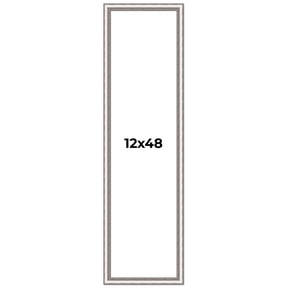 40x18 Frame Silver Black Rustic Sonoma Solid Wood Picture Frame | 1.5 ...