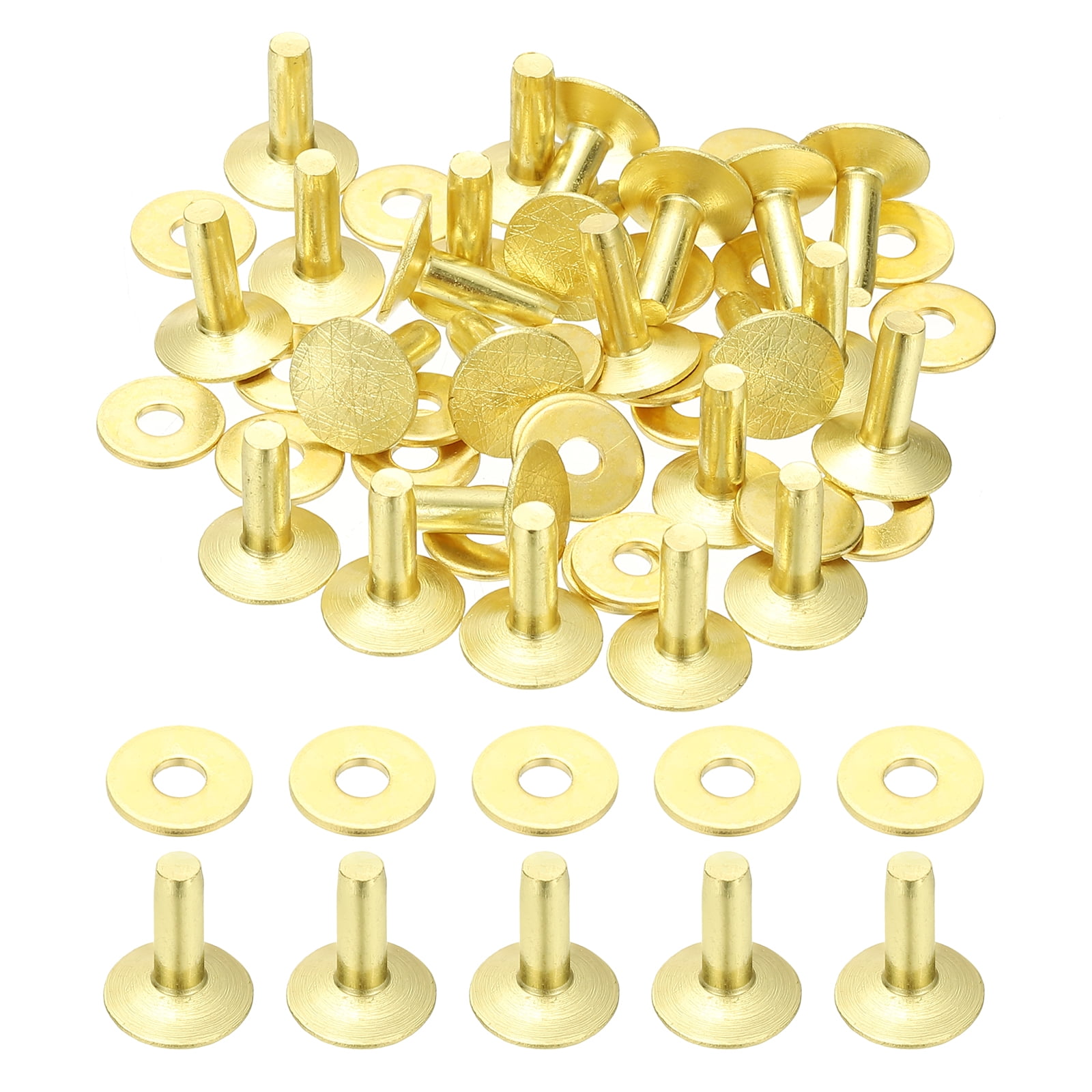 12x4x12mm Studs for Clothing, 100 Sets Spikes for Clothes Studs and Spikes Leather Rivets Burrs Brass Fastener Metal Screw Posts for Leather Jacket Crafting Crafts Fabric