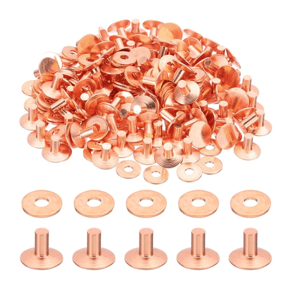 12x4x7mm Studs for Clothing, 100 Sets Spikes for Clothes Studs and Spikes Leather Rivets Burrs Copper Fastener Metal Screw Posts for Leather Jacket Crafting Crafts Fabric