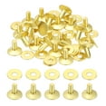 thumbnail image 1 of 12x4x8mm Studs for Clothing, 24 Sets Spikes for Clothes Studs and Spikes Leather Rivets Burrs Brass Fastener Metal Screw Posts for Leather Jacket Crafting Crafts Fabric, 1 of 6