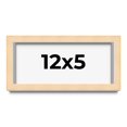 thumbnail image 1 of 12x5 Frame Beige Real Wood Picture Frame Width 0.75 inches | Interior Frame Depth 0.5 inches |, 1 of 8