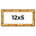 thumbnail image 1 of 12x5 Frame Gold Bamboo Solid Wood Picture Frame | 1 Inch Moulding Width | Interior Frame Depth 0.75, 1 of 8