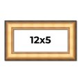 thumbnail image 1 of 12x5 Frame Gold Plein Aire Solid Wood Picture Frame Width 2 Inches | Interior Frame Depth 0.5, 1 of 8