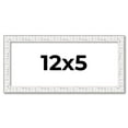 thumbnail image 1 of 12x5 Frame White Scuffed Rustic Solid Wood Picture Frame | 0.75 Inch Moulding Width| Includes UV, 1 of 8
