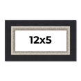 thumbnail image 1 of 12x5 IN Frame Black Real Wood Picture Frame Width 2.25 Inches | Interior Frame Depth 0.5 Inches |, 1 of 8