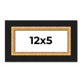 thumbnail image 1 of 12x5 IN Frame Gold Real Wood Picture Frame Width 2.25 Inches | Interior Frame Depth 0.5 Inches |, 1 of 8