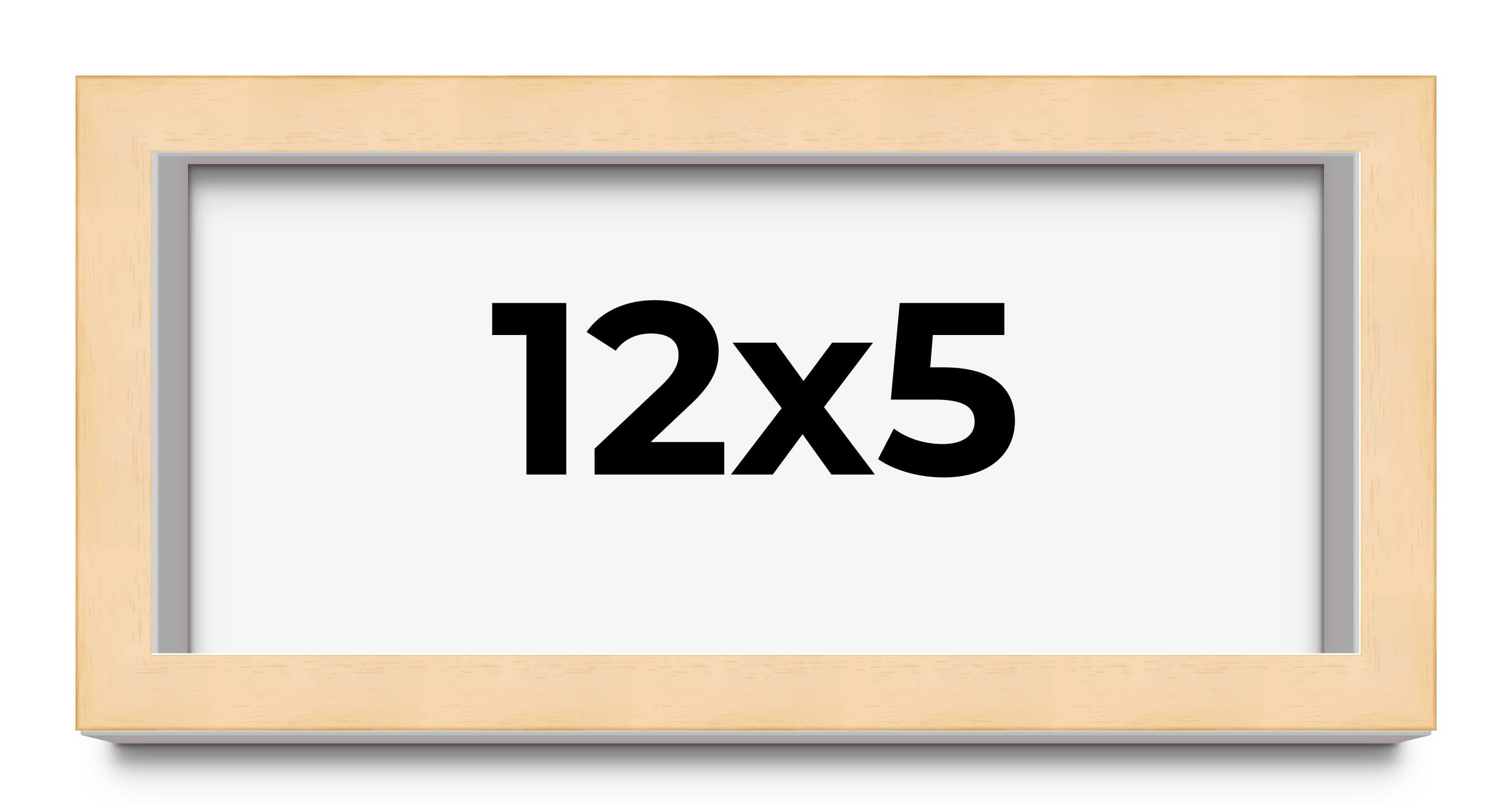 12x5 IN Shadow Box Frame Brown | 0.875 Inches Deep Real Wood ...