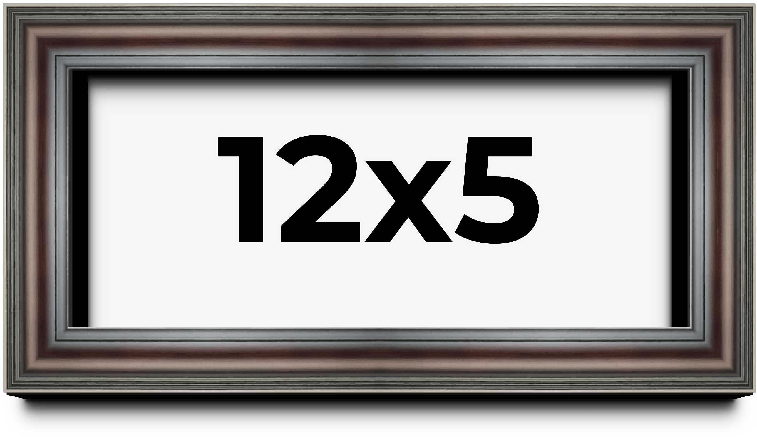 12x5 IN Shadow Box Frame Brown Cherry | 2.625 Inches Deep Pine Wood ...