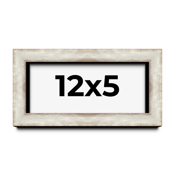 12x5 IN Shadow Box Frame Silver | 1.625 Inches Deep Real Wood Contemporary Shadowbox Display Frame