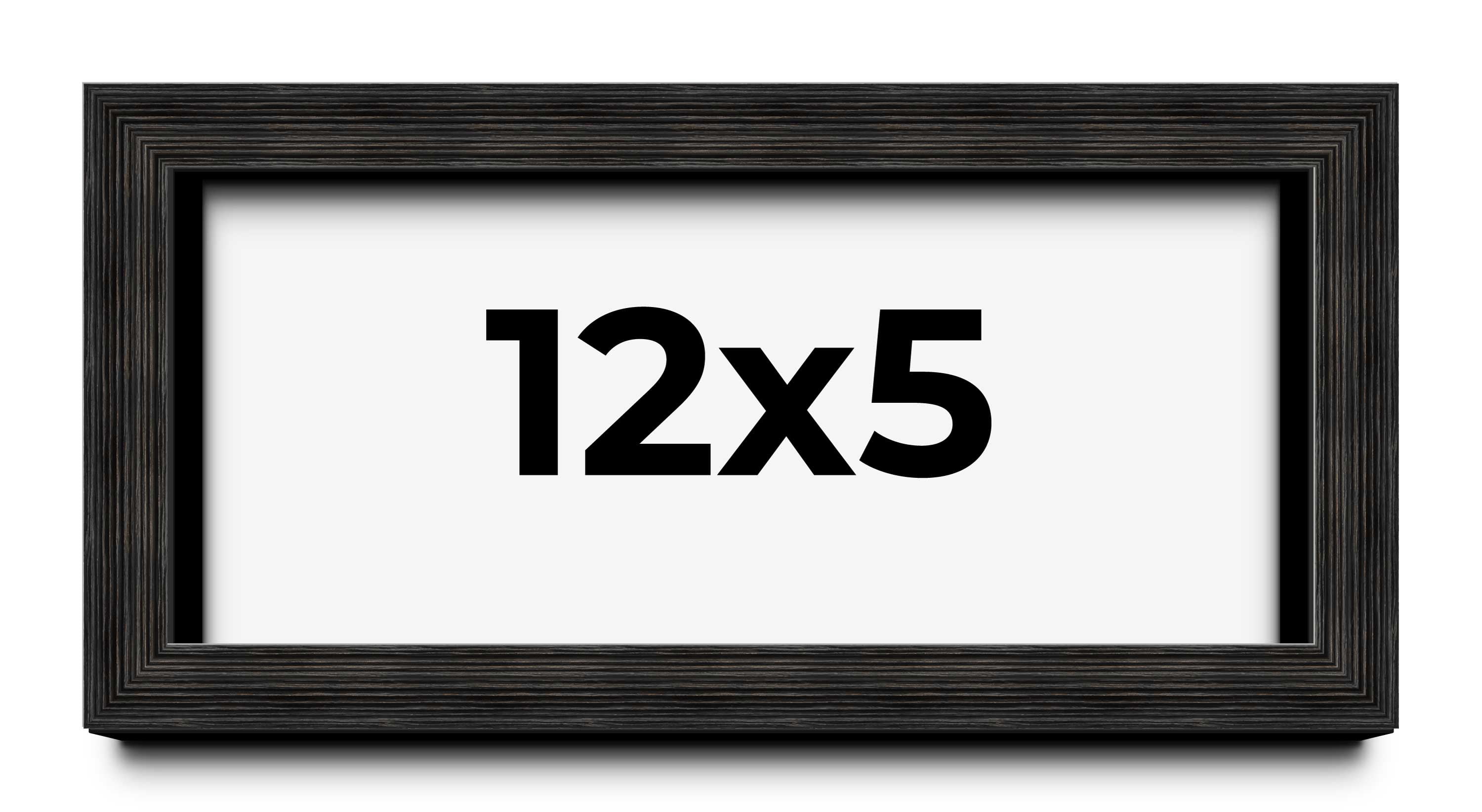 12x5 Shadow Box Black Rustic Barnwood Display Frame | 1.125 Inch Deep ...
