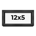 thumbnail image 1 of 12x5 Shadow Box Frame Grey Charcoal Black | 0.875 Inches Deep | Wood Shadowbox Display Frame | UV, 1 of 8