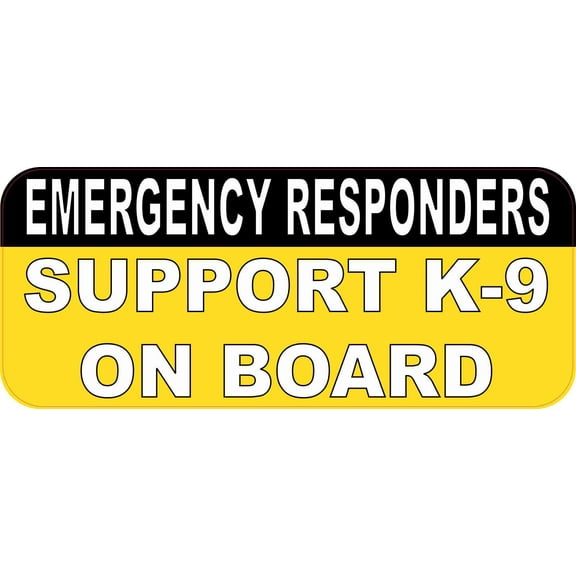 12x5 Support K9 On Board Car Bumper Sticker Vinyl Truck Window Large Decal