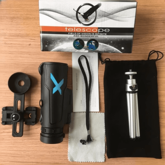 12x50 Zoom HD Telescope Folding Long Distance 5000M Powerful Telescope for Hunting Sports Outdoor Camping Travel