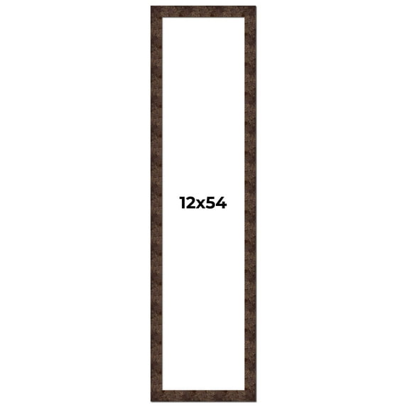 12x54 Frame Brown Burl Real Wood Picture Frame Width 1.625 Inches | Interior Frame Depth 0.5 Inches