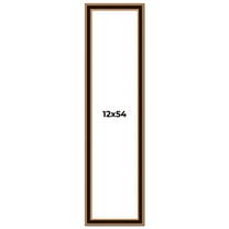 12x54 Frame Gold Brown Plein Air Vintage Solid Wood Picture Frame | 1.75 Inches Moulding Width |