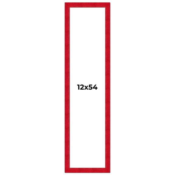 12x54 Frame Red Burl Solid Wood Picture Frame Width 1.75 Inches | Interior Frame Depth 0.5 Inches |