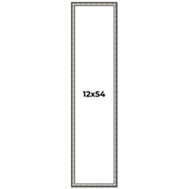 12x54 Frame Silver Real Wood Picture Frame Width 1.125 Inches | Interior Frame Depth 0.5 Inches |