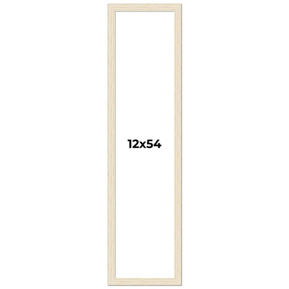 12x54 Frame White Barnwood Picture Frame Includes UV Acrylic Plexiglass, Acid Free Foam Backing