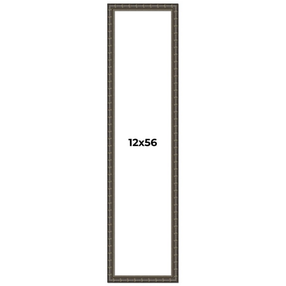 12x56 Frame Black Bamboo Solid Wood Picture Frame Width 1.5 Inches | Interior Frame Depth 0.5