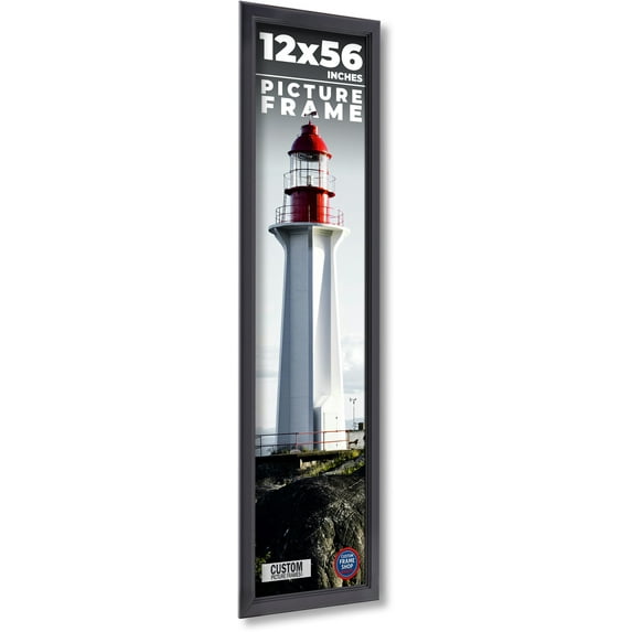 12x56 Frame Black Passaggi Solid Wood Picture Frame Width 1.5 Inches | Interior Depth 0.5 Inches |