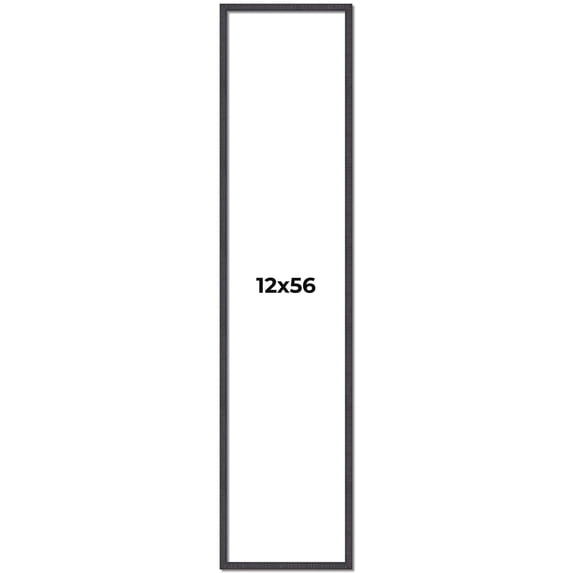 12x56 Rustic Brown Real Wood Picture Frame Width 0.75 inches | Interior Frame Depth 0.5 inches |