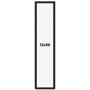 12x56 Shadow Box Black Rustic Barnwood Display Frame | 1.125 Inch Deep | 0.875 Inch Moulding Width