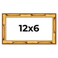 thumbnail image 1 of 12x6 Frame Gold Bamboo Solid Wood Picture Frame | 0.75 Inch Moulding Width | Interior Frame Depth, 1 of 8