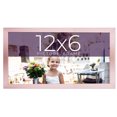 thumbnail image 1 of 12x6 Frame Pink Real Wood Picture Frame Width 0.75 inches | Interior Frame Depth 0.5 inches | Rose, 1 of 8