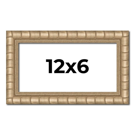 12x6 Frame Silver Real Wood Picture Frame Width 1.5 inches | Interior Frame Depth 0.5 inches |
