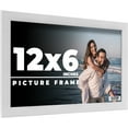 thumbnail image 1 of 12x6 Frame White Real Wood Picture Frame Width 0.75 inches | Interior Frame Depth 0.5 inches |, 1 of 8