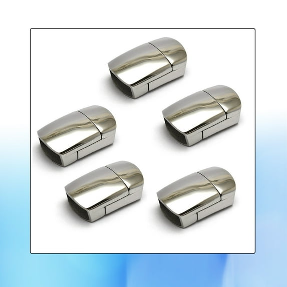 12x6 mm Hole Stainless Steel Magnetic Clasp for Leather Cord Bracelet 5 Pieces