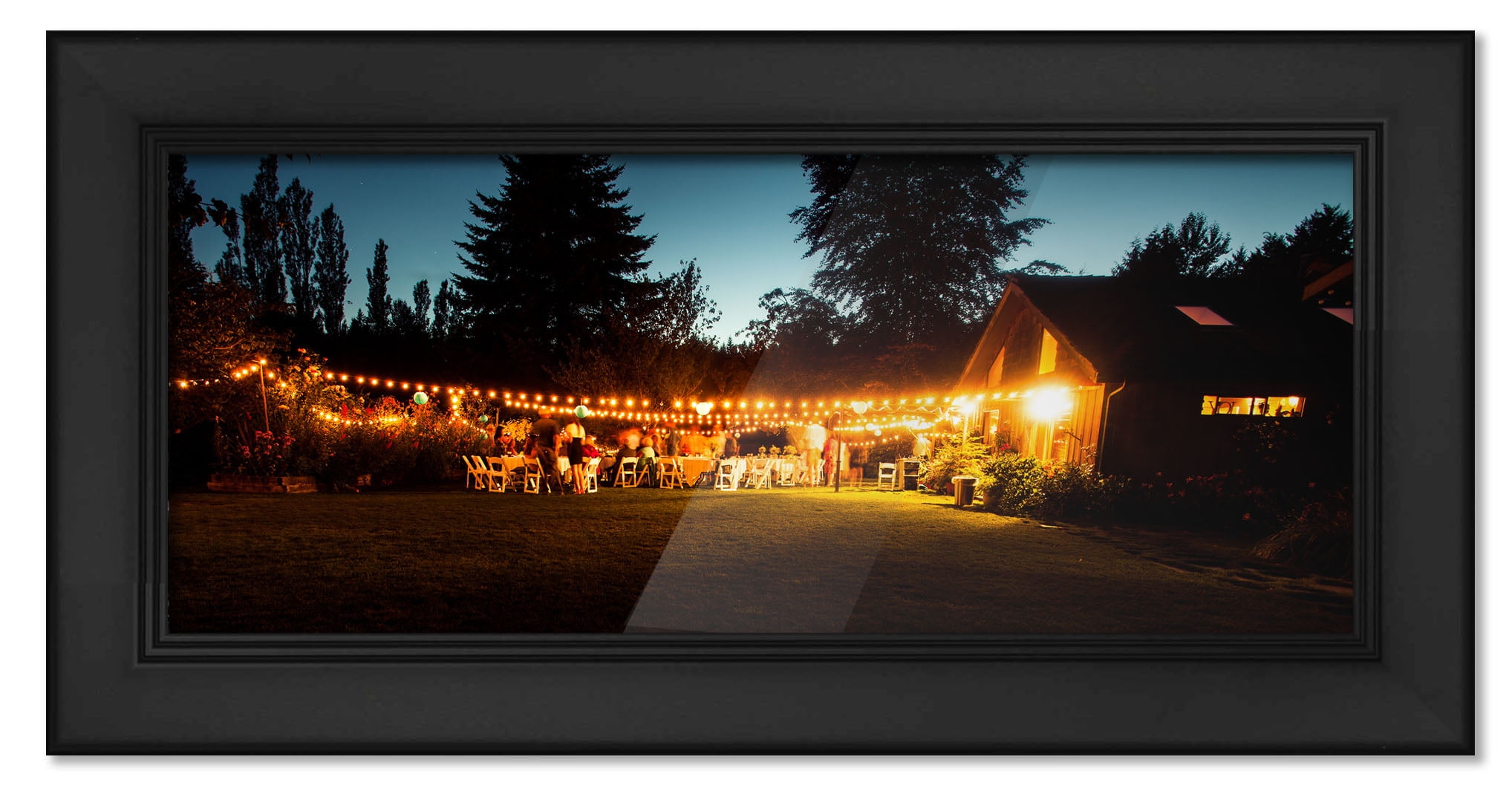 Large 12x60 Black Wood Picture Frame - Modern Photo Frame with UV ...